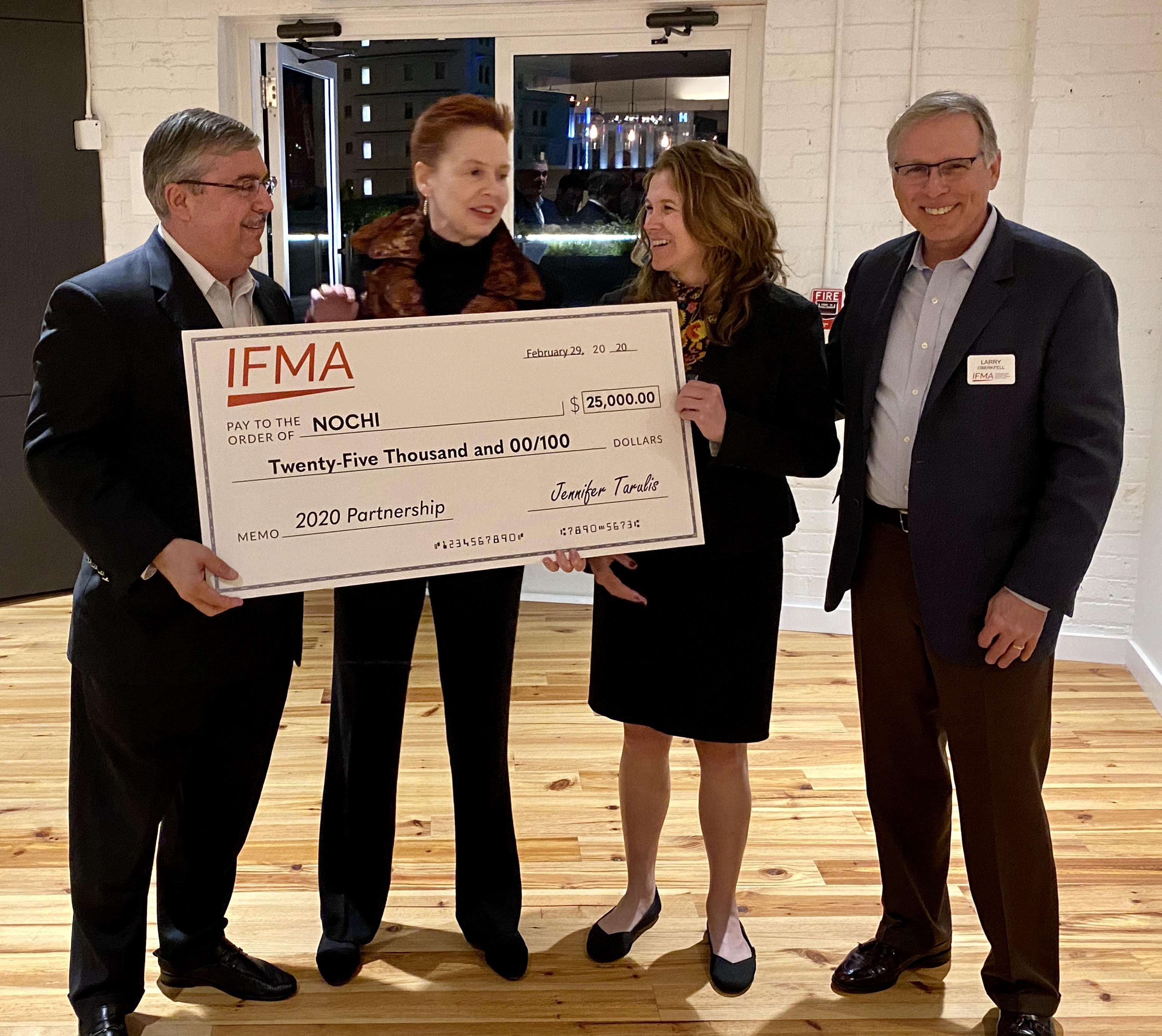 Perry Miele, IFMA Chairman; Ti Martin, NOCHI Founder and Proprietor of Commander’s Palace;  Leah Sarris, NOCHI Director; Larry Oberkfell, IFMA President and CEO